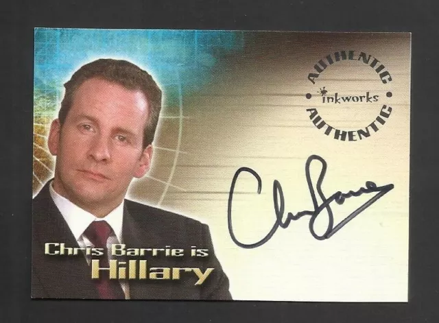 Chris Barrie Signed Autograph Card Tomb Raider Film Actor Inkworks Cult Films