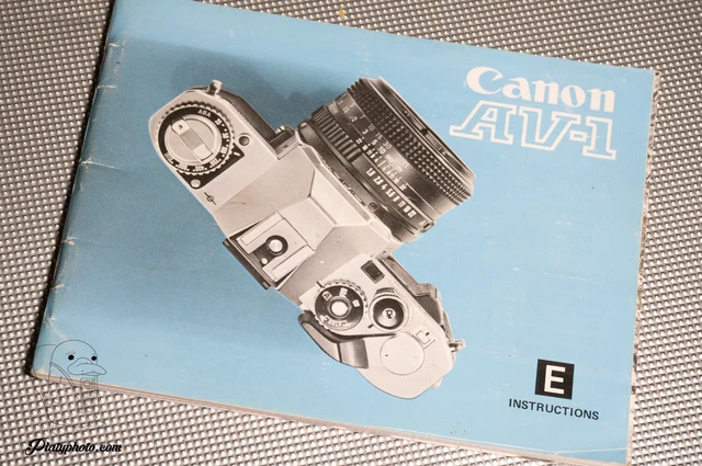 -En- Canon Av-1 Mode D'emploi Notice Manual