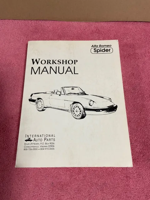 Alfa Romeo Spider Repair Manual/ Service Manual