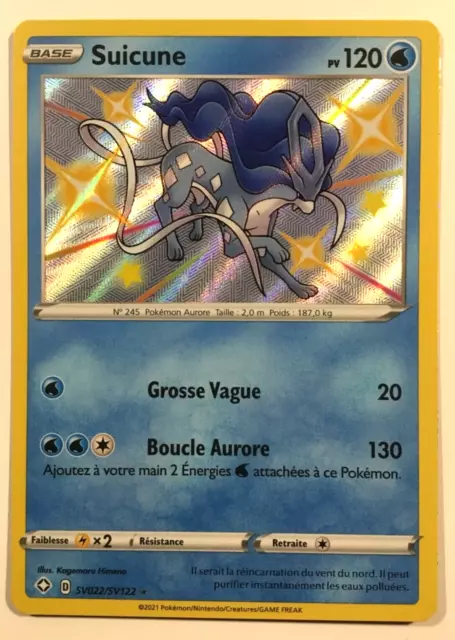 Carte POKEMON _ SUICUNE Shiny SV022/SV122 _ NEUVE