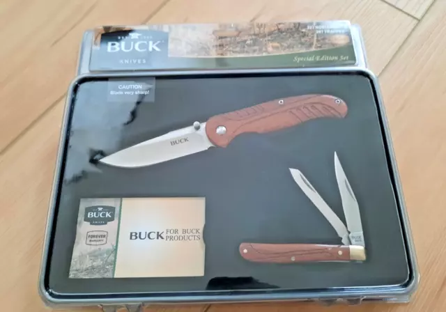 Buck Knives Special Edition Gift Tin Set 327 Nobleman / 381 Trapper