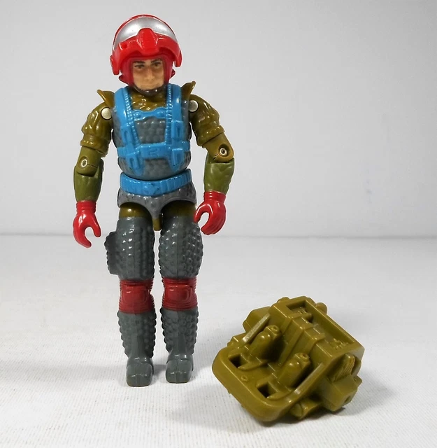 HASBRO VTG 1987 GI JOE FAST DRAW V1 C8+ ACTION FIGURE w/ FACE SHIELD BACKPACK C