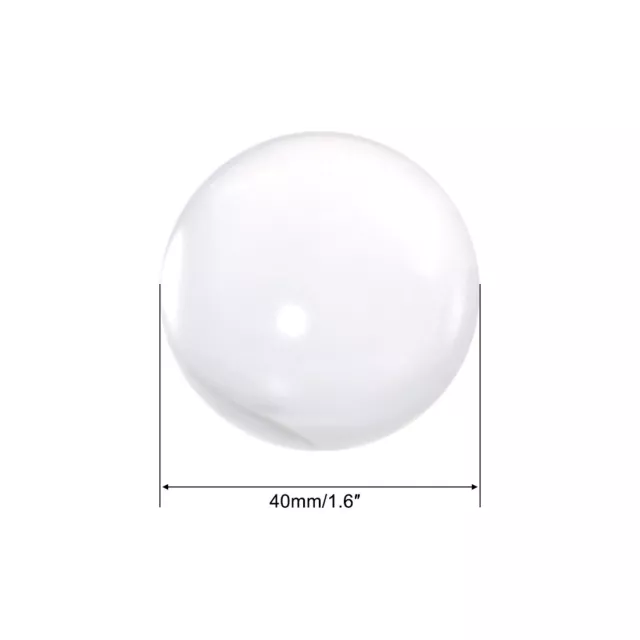 40mm Diameter Acrylic Ball Clear/Transparent Sphere Ornament 1.6 Inches 5 Pcs 2