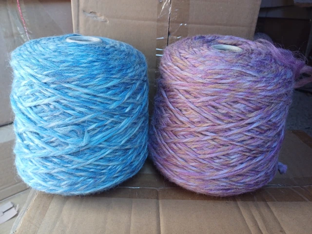 Laine à Tricoter AVIA Violette En Cône - 800g - 100% Laine - Idéale Pour Vos Créations Toute L'année