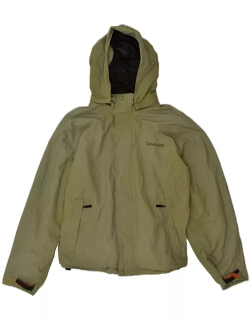 TIMBERLAND Mens Hooded Windbreaker Jacket UK 42 XL Khaki Polyester AN23