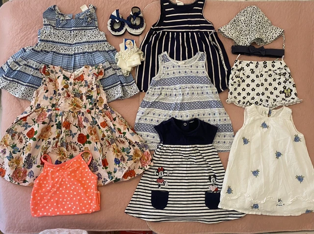 12x Baby Girl 6-9 Months Summer Clothes Bundle United Colours of Benetton H&M