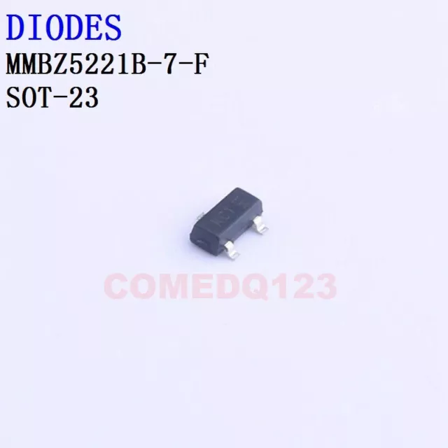 50PCSx MMBZ5221B-7-F SOT-23 DIODES Zener Diodes #E5