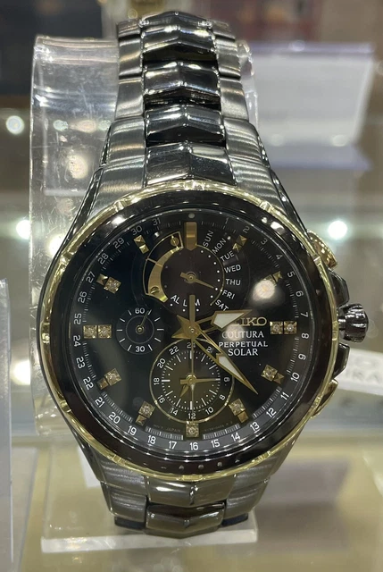 Seiko coutura perpetual solar discount black