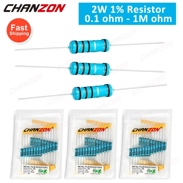 Lot De 30 Résistances à Film D'oxyde Métallique 2W 68Ω ±5%, Axial, Uxcell