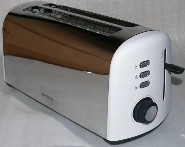 Breville Opula Familie Langschlitz Toaster 1500W Krümelfach Polish Edelstahl Wh