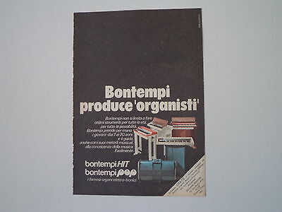 advertising Pubblicità 1973 BONTEMPI HIT e POP 