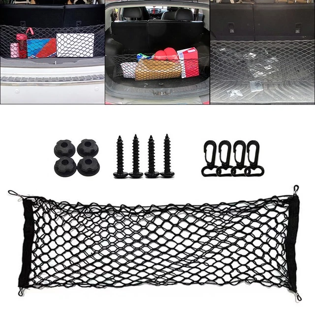 Filet De Coffre De Voiture 110x60 Cm Avec 4 Crochets - Organisation Bagages Universelle
