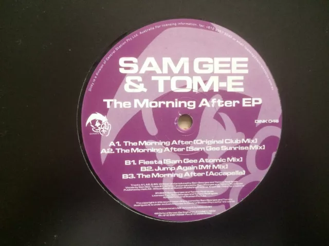 Classic 12" Vinyl E.p - Sam Gee & Tom-E - The Morning After - 12" Remixes E.p.