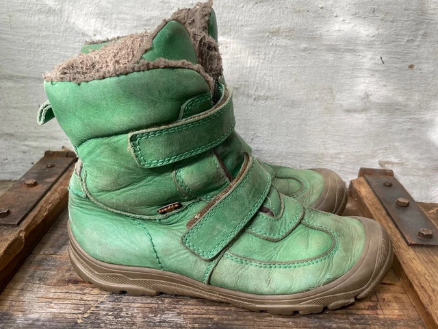 Froddo stivali invernali verdi pelle foderati taglia 35 stivali unisex