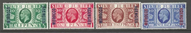 MOROCCO AGENCIES:1935 GV Silver Jubilee set   SG62-5  mint