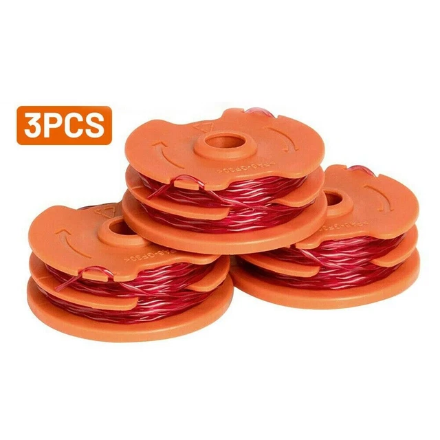 3 x Spool & Line per parte decespugliatori McGregor MET6032 MET4530 MET3525 Worx WG119E