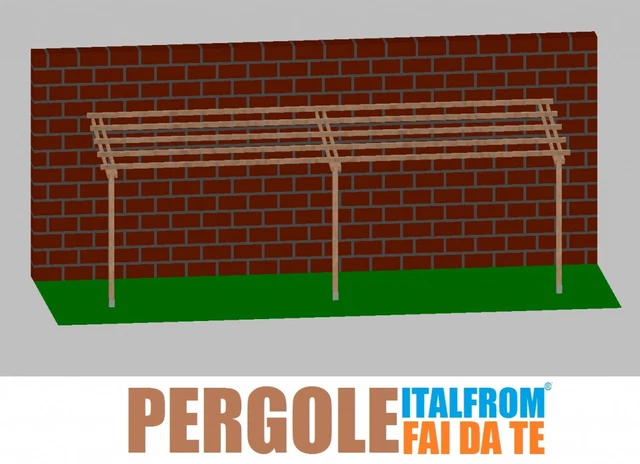 Pergola Libera 4x6 In Legno Impregnato In Autoclave E Ferramenta Inclusa - Foto 7