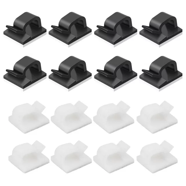 60 piezas Mini clips de cable de escritorio clips de luz clips de decoración gancho autoadhesivo