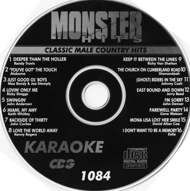 Karaoke Monster Hits Cd+G Male Country Hits  #1084