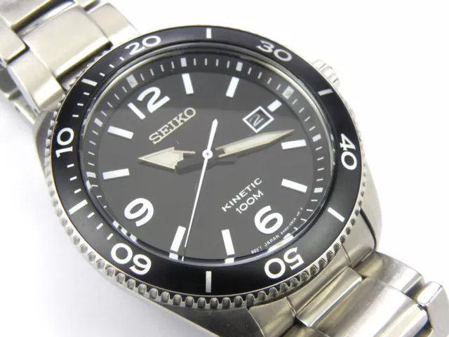 MEN S SEIKO BOSS Divers 5M82 0AY0 Kinetic Dress Watch 200m