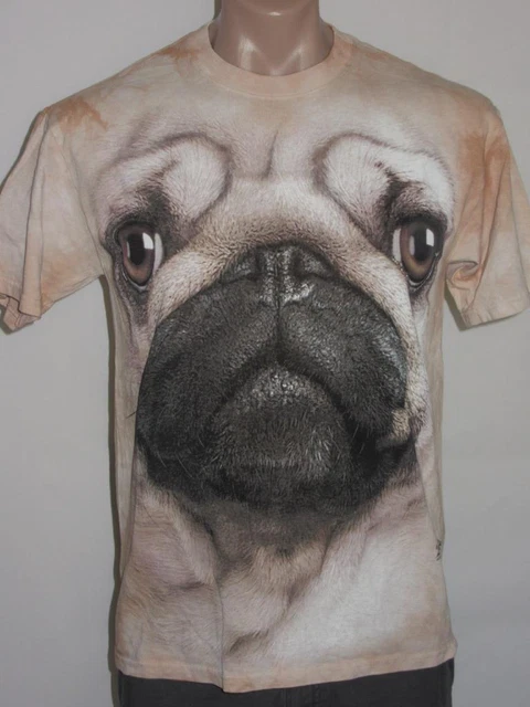 The Mountain MEDIUM Pug Dog Puppy 2011 Vincent Hie Brown Tie Dye Shirt Costume