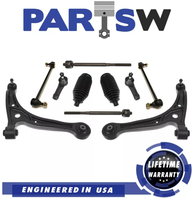 10 Pc Front Lower Control Arms and Suspension Kit for 02 03 04 Honda Odyssey