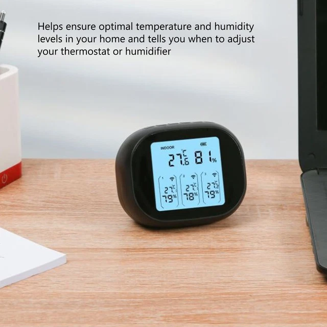 Digital Hygrometer Thermometer Indoor Outdoor Temperature Humidity Monitor With