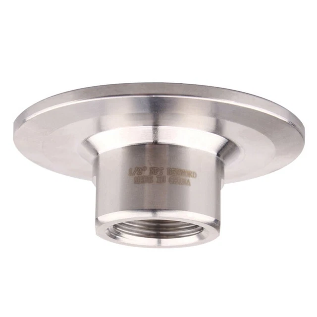 Raccord Tri-Clamp 1/2 NPT 64 Mm – Acier Inox 304, Pour Tuyauterie Propre Alimentaire, Vin, Etc.