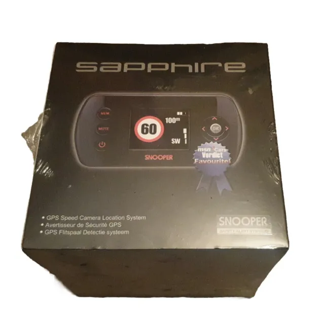 Rilevatore di velocità telecamera GPS Snooper Sapphire sigillato spedizione tracciata gratuita
