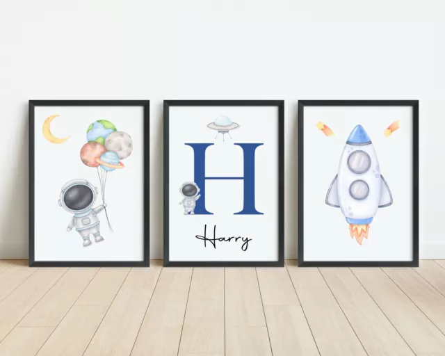 Children’s Space Prints, Custom Kids Wall Art, Nursery Decor A4 Prints Only