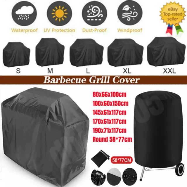 XS -XXL Heavy Duty BBQ Cover Waterproof Barbecue Grill Protector Outdoor Covers