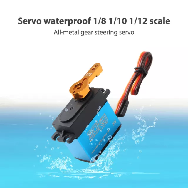 20kg Adjustable Digital Servo 180 Degree Stainless Steel Gear Servo Waterproof 3