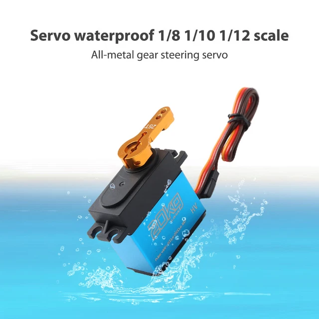 20kg Digital Servo 1/8 1/10 1/12 Scale RC Car Manipulator Metal Gear 25t Arms 3