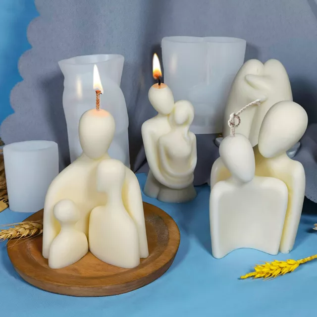 Family Perfume Candle Moulds Human Body Candle Wax Making Soap Mold DIY
