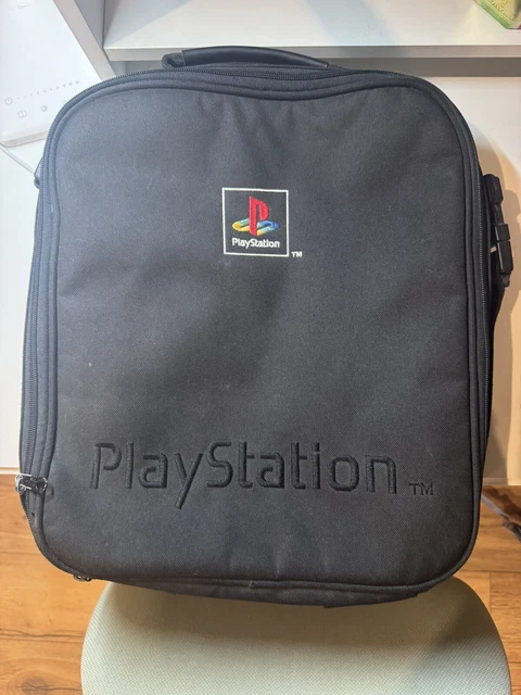 Sac De Transport/sacoche Pour Console Sony PlayStation 1 PS1 Micromania - État Correct, Vintage