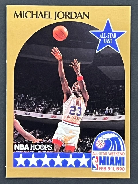 michael jordan 1990 nba hoops all star card value