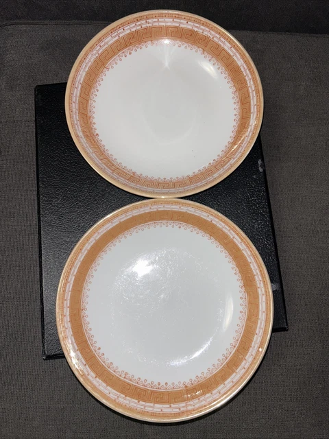 Vintage Set of 2 Chinese Export 8” Porcelain Dishes