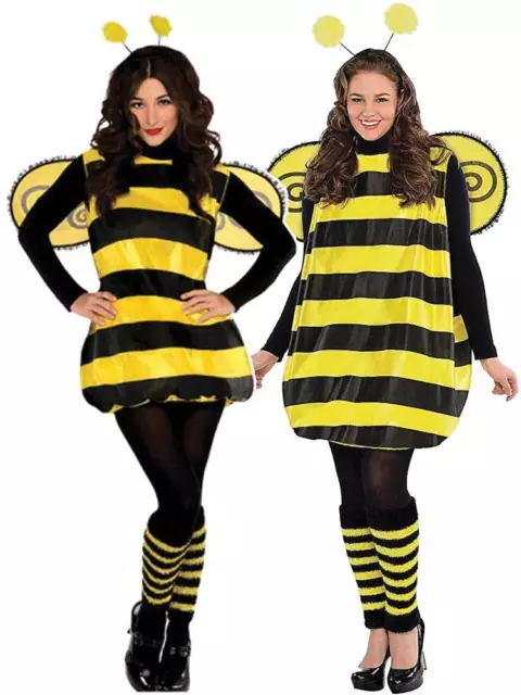 Ladies Darling Bumble Bee Costume Adults Bug Fancy Dress Outfit Insect STD - XL