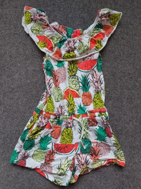 Girls Multicoloured Floral, Frilled, Summer Sunsuit/Playsuit Outfit,  5 Yrs