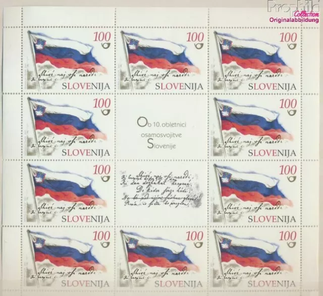 Briefmarken Slowenien 2001 Mi 355Klb Kleinbogen (kompl.Ausg.) postfrisch(9553016