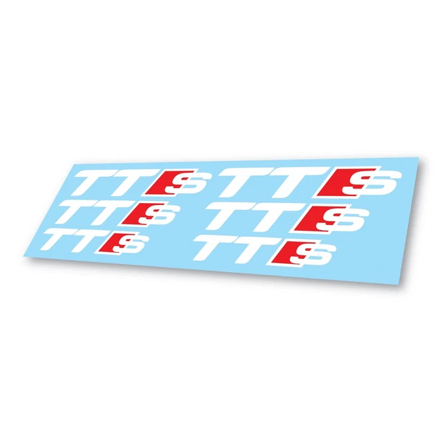 X6 PREMIUM AUDI TTS TT Logo Badge Hi Temp Brake Caliper Stickers Decals