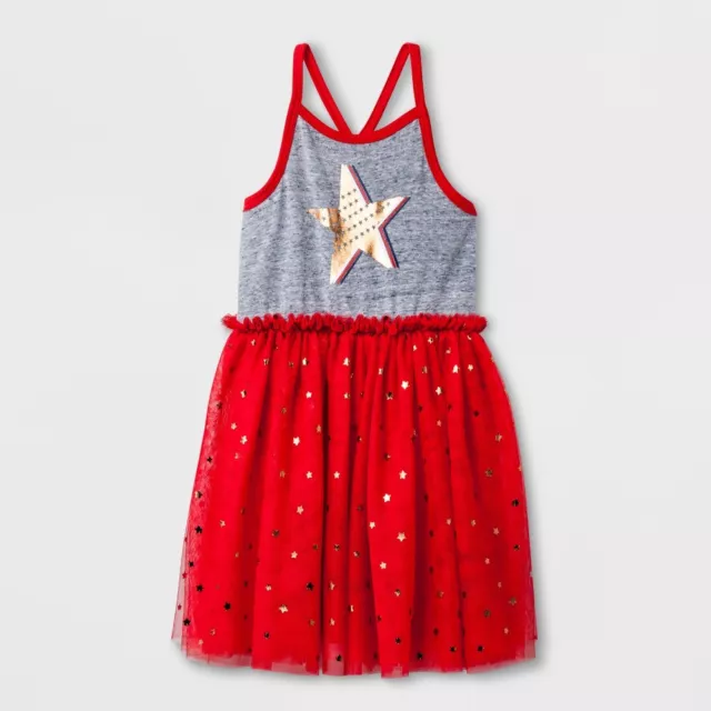 Baby Girl's Cat & Jack Wowzer Red Stars A-Line 2-Piece Dress & Bottoms, 12M