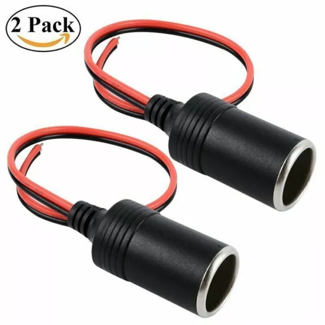 2x Zigarettenanzünder Buchse 12V LKW Auto KFZ Einbau Steckdose Adapter Kabel