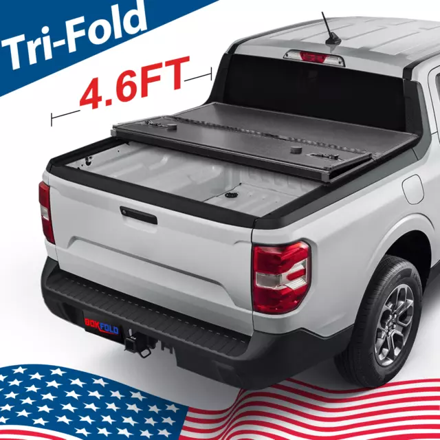 FRP HARD TRIFOLD Bed Tonneau Cover for 20222024 Ford Maverick 4.6FT