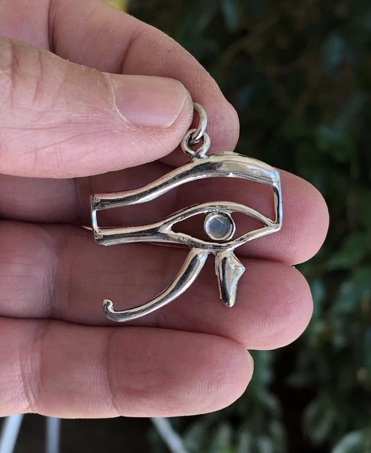 Beautiful Egyptian Solid Silver Eye of Horus, Hallmarked 800 Egypt silver