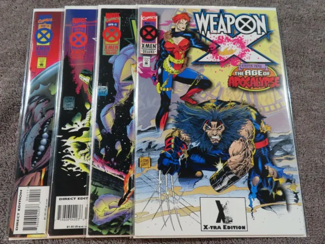1995 MARVEL Comics WEAPON X #1-4 Complete Series Set "Age Of Apocalypse" - NM/MT
