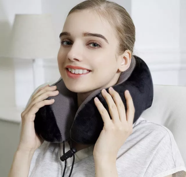 (c)U Shaped Travel Pillow, Best Memory Foam Neck Pillow and Head Support