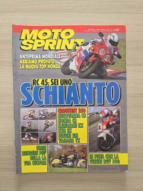 Motosprint n 47 Novembre 1993 Honda RC 45, Suzuki RGV 500, Crosstest 250