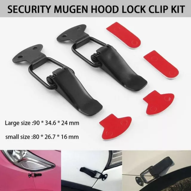 2X Universal Bumper Security Hook Quick Release Fastener Lock Clip Kit Car Tr-lk