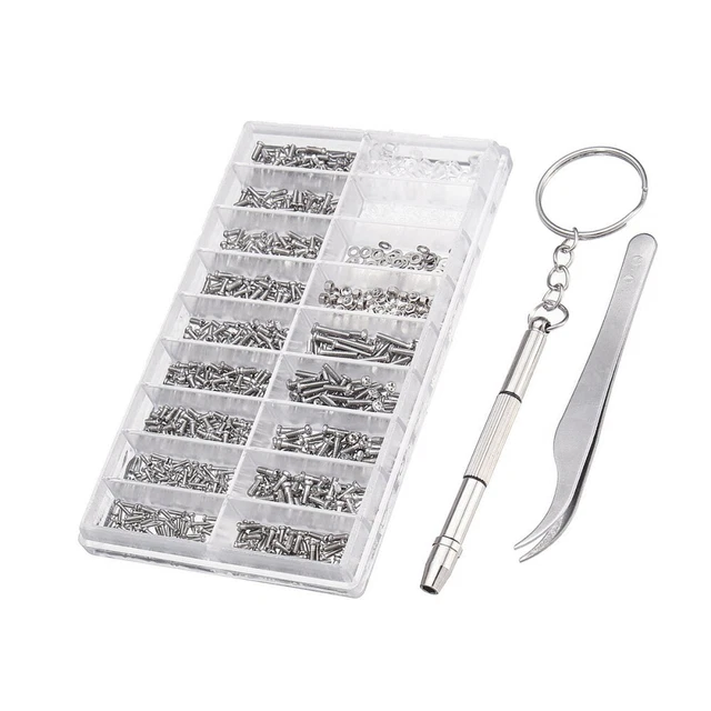 1000 Pcs Maintenance Box Screws Uhr Sonnenbrillen Schraubenzieher